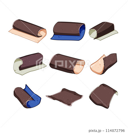 sandpaper set cartoon vector illustration 114872796