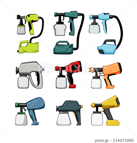 paint sprayer set cartoon vector illustration paint sprayer set cartoon vector illustration 114872800