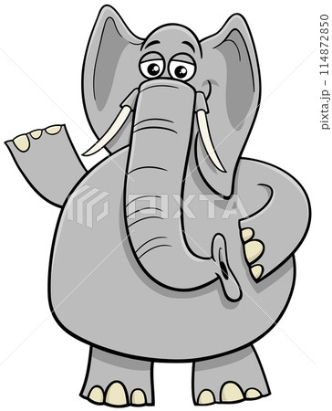 funyn cartoon elephant animal character funyn cartoon elephant animal character 114872850