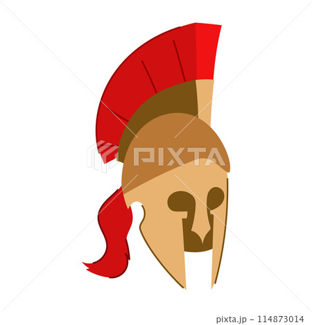 head spartan helmet cartoon vector illustration head spartan helmet cartoon vector illustration 114873014