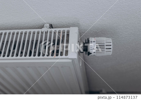 Radiator in the apartment. Saving heating 114873137