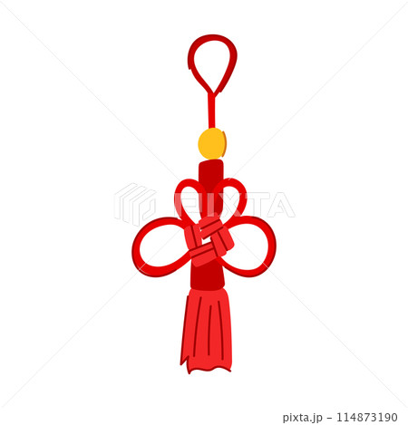 symbol chinese lucky knot cartoon vector illustration 114873190