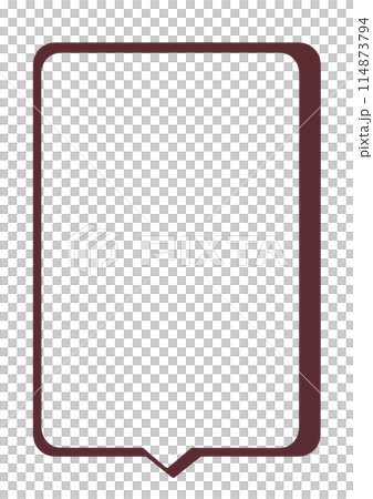 Simple speech bubble dark brown Simple speech bubble dark brown 114873794