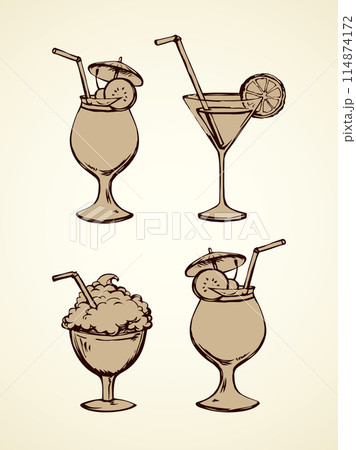 Cocktail. Vector drawing Cocktail. Vector drawing 114874172