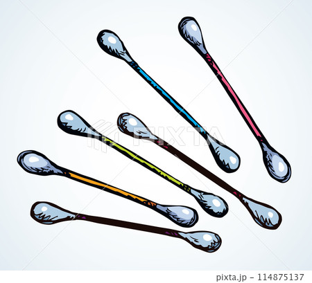 Ear sticks. Vector drawing icon Ear sticks. Vector drawing icon 114875137