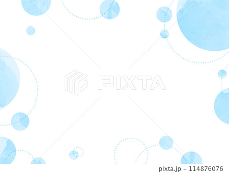 水彩の円形オブジェクトのフレーム、シンプルな円形模様の背景 114876076