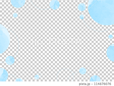 水彩の円形オブジェクトのフレーム、シンプルな円形模様の背景 114876076