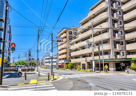 神奈川県川崎市の都市風景　登戸駅 114876131