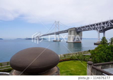 瀬戸大橋記念公園から見る瀬戸大橋(主に南備讃瀬戸大橋と北備讃瀬戸大橋 瀬戸大橋記念公園から見る瀬戸大橋(主に南備讃瀬戸大橋と北備讃瀬戸大橋 114876277