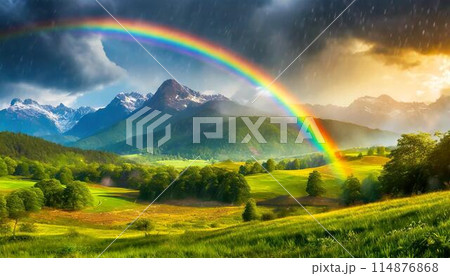 ファンタジーな虹の風景 ファンタジーな虹の風景 114876868