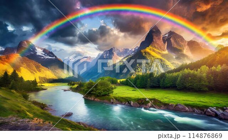 ファンタジーな虹の風景 114876869