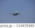 着陸する飛行機 114876980