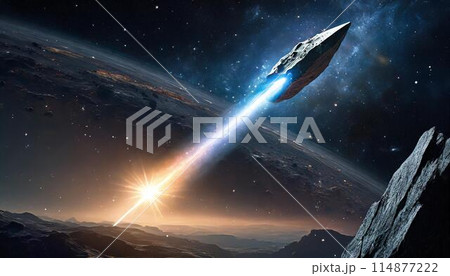 宇宙空間の隕石 114877222