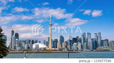 Panoramic view over the skyline of Toronto Panoramic view over the skyline of Toronto 114877590