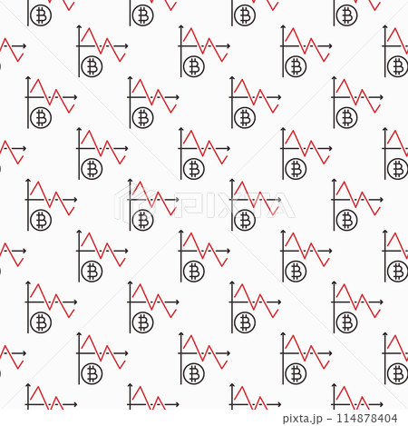 Bitcoin Trading Graph vector Cryptocurrency seamless pattern in outline style Bitcoin Trading Graph vector Cryptocurrency seamless pattern in outline style 114878404
