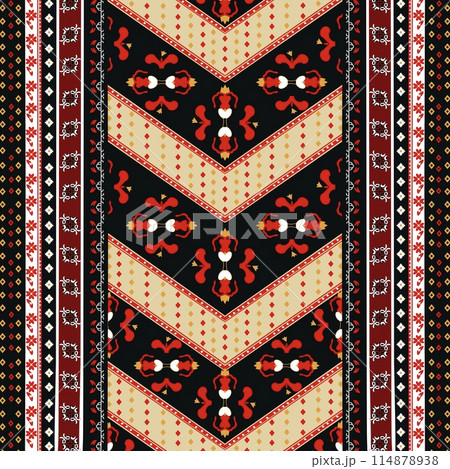 African ethnic fabric pattern captures the essence of the conflict between and the lives of the people in that area. Dominated by ethnic vibrant red tones, this design reflects the dynamic ethnic African ethnic fabric pattern captures the essence of the conflict between and the lives of the people in that area. Dominated by ethnic vibrant red tones, this design reflects the dynamic ethnic 114878938