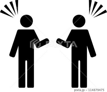 会話する人 人物ピクトグラム シルエット 会話する人 人物ピクトグラム シルエット 114879475