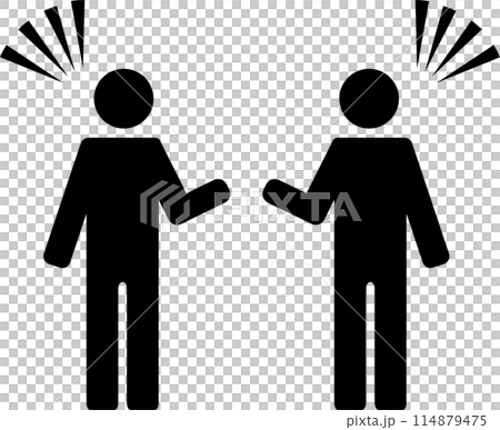 会話する人 人物ピクトグラム シルエット 会話する人 人物ピクトグラム シルエット 114879475