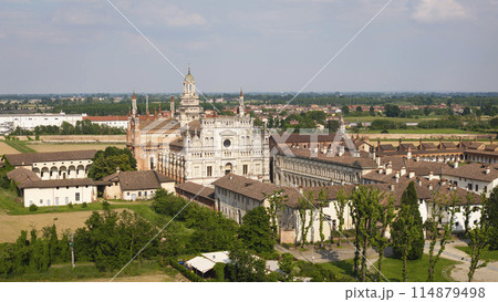 Certosa of Pavia cathedral at sunny day Certosa of Pavia cathedral at sunny day 114879498