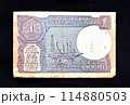 Indian One rupee currency note Indian One rupee currency note 114880503
