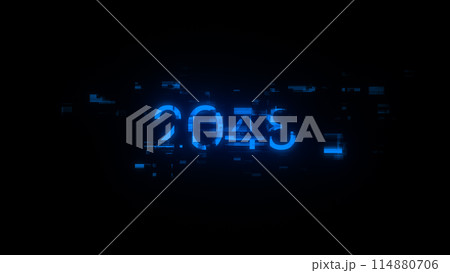 3D rendering 2048 text with screen effects of technological glitches 114880706