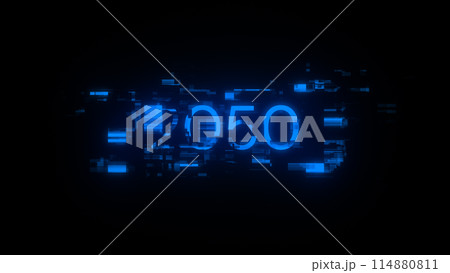 3D rendering 2050 text with screen effects of technological glitches 114880811