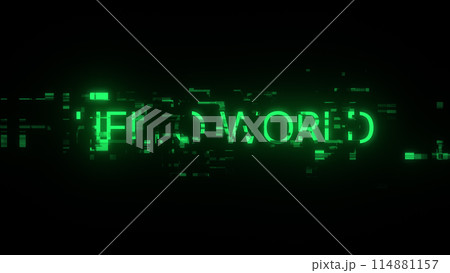 3D rendering hello world text with screen effects of technological glitches 3D rendering hello world text with screen effects of technological glitches 114881157