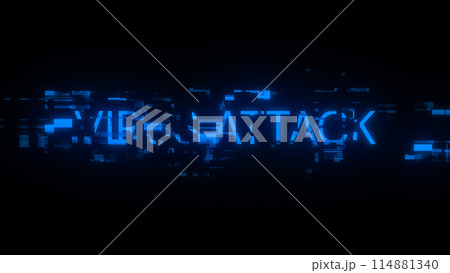 3D rendering virus attack text with screen effects of technological glitches 3D rendering virus attack text with screen effects of technological glitches 114881340