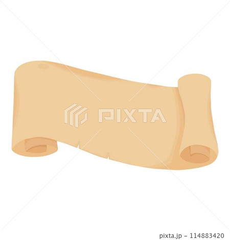 Cartoon ancient parchment scroll and old paper manuscript. Fantasy treasure map, diploma and letter. Historical vintage scroll vector. Papyrus for religious scripture, aged certificate Cartoon ancient parchment scroll and old paper manuscript. Fantasy treasure map, diploma and letter. Historical vintage scroll vector. Papyrus for religious scripture, aged certificate 114883420