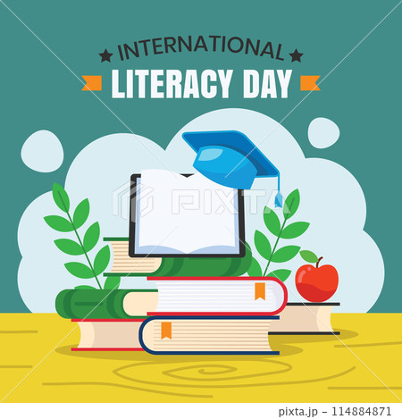 Flat International Literacy Day vector illustration Flat International Literacy Day vector illustration 114884871