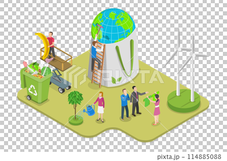 3D Isometric Flat Conceptual Illustration of Sustainable Choice, Reduce, Reuse and Recycle 3D Isometric Flat Conceptual Illustration of Sustainable Choice, Reduce, Reuse and Recycle 114885088