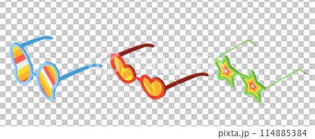 3D Isometric Flat Set of Groovy Sunglasses, Various Trendy Shapes 3D Isometric Flat Set of Groovy Sunglasses, Various Trendy Shapes 114885384