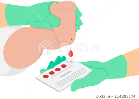 3D Isometric Flat Conceptual Illustration of Newborn Screening , Medical Tests and Examination of Child 3D Isometric Flat Conceptual Illustration of Newborn Screening , Medical Tests and Examination of Child 114885574