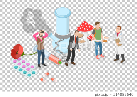 3D Isometric Flat Conceptual Illustration of Addiction Treatment, Recovery And Rehabilitation, Alcohol and Substance Rehabilitation 3D Isometric Flat Conceptual Illustration of Addiction Treatment, Recovery And Rehabilitation, Alcohol and Substance Rehabilitation 114885640