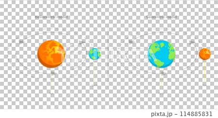 3D Isometric Flat Illustration of Geocentric And Heliocentric Earth Orbit, Astronomical Models 3D Isometric Flat Illustration of Geocentric And Heliocentric Earth Orbit, Astronomical Models 114885831
