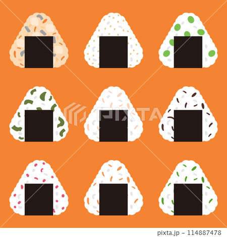 おむすびのイラストセット6 114887478