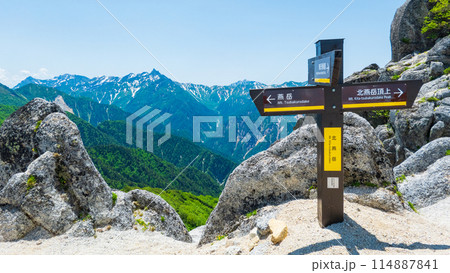 夏の燕岳登山(北燕岳~燕岳:槍ヶ岳を望む) 夏の燕岳登山(北燕岳~燕岳:槍ヶ岳を望む) 114887841