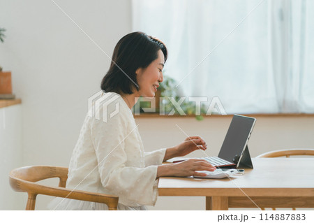 a forty-something woman 114887883