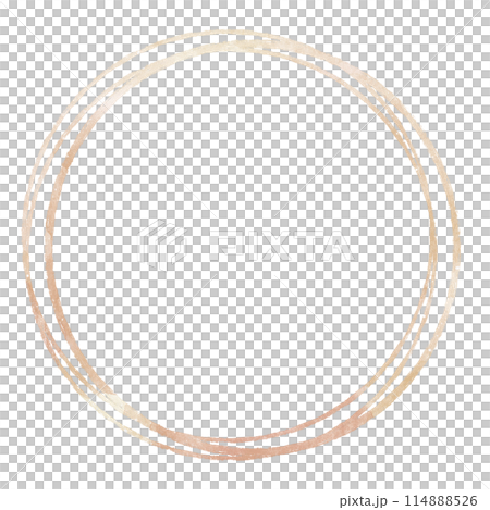 圓框_水彩_棕色 114888526