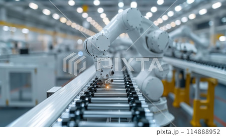 ロボットが働くスマート工場 114888952