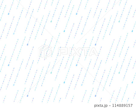 手描き風の斜めに降る雨のパターン背景 114889157