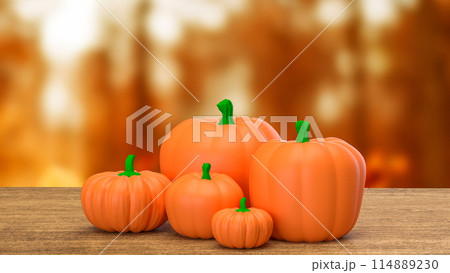 The Pumpkin for Thanksgiving day or holiday concept 3d rendering. The Pumpkin for Thanksgiving day or holiday concept 3d rendering. 114889230