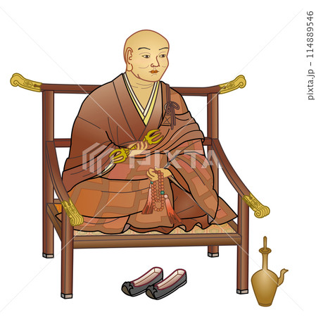 三鈷杵を持つ空海 三鈷杵を持つ空海 114889546