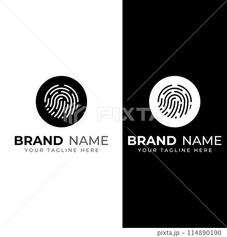 Fingerprint logo,fingerprint scan logo for business card identity.Logo design vector illustration templates and icons. 114890190