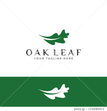 Autumn oak leaf logo and oak tree logo. With easy and simple editing of vector illustration. Autumn oak leaf logo and oak tree logo. With easy and simple editing of vector illustration. 114890422