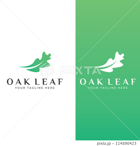 Autumn oak leaf logo and oak tree logo. With easy and simple editing of vector illustration. Autumn oak leaf logo and oak tree logo. With easy and simple editing of vector illustration. 114890423