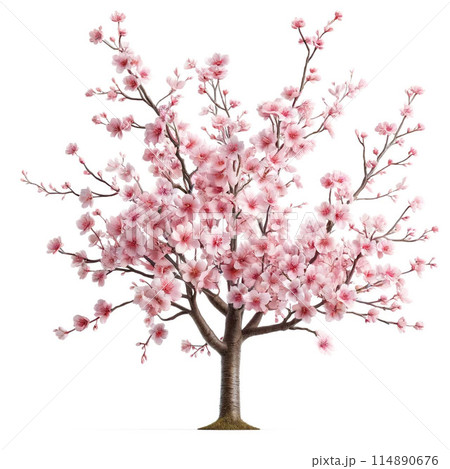 桜の枝と花のベクターイラスト 114890676
