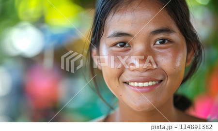 笑顔のタイ人女性 114891382