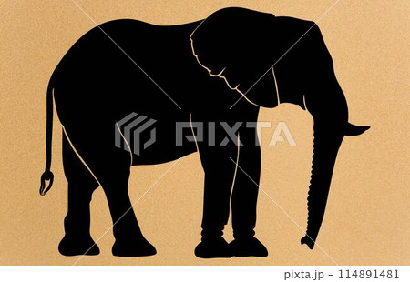African Elephant Animal silhouette, Wild African Elephant Silhouette African Elephant Animal silhouette, Wild African Elephant Silhouette 114891481