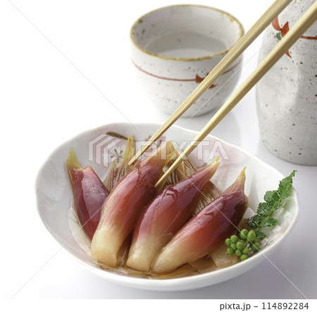 さっぱりして美味しい!みょうがの甘酢漬け(白背景 白バック) さっぱりして美味しい!みょうがの甘酢漬け(白背景 白バック) 114892284